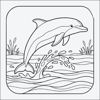 delfin para colorear