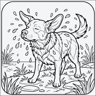 perro para colorear