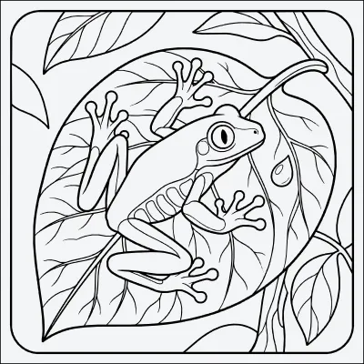 rana para colorear