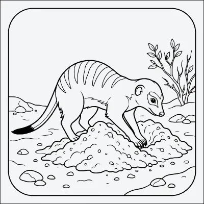 suricato para colorear
