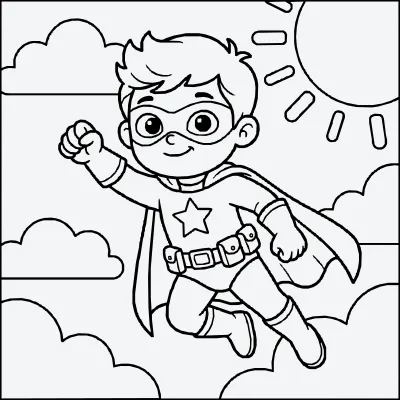 Superhéroe para colorear