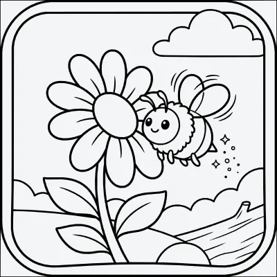 abeja para colorear