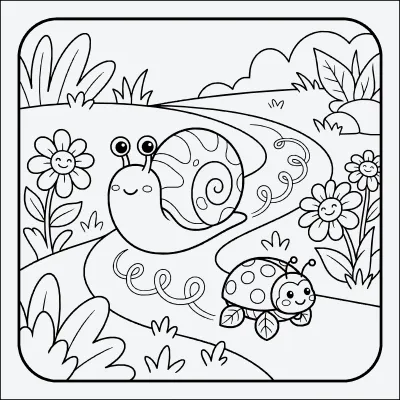 caracol para colorear
