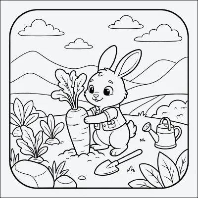 conejo para colorear