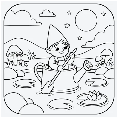 gnomo para colorear