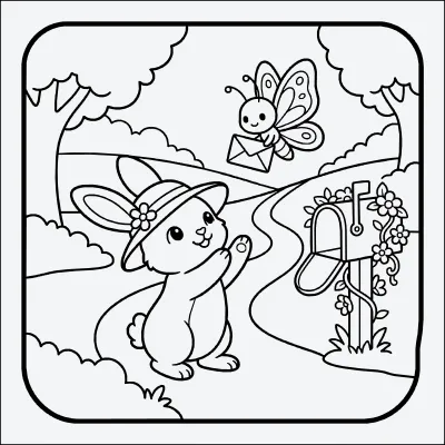 mariposa mensajera para colorear