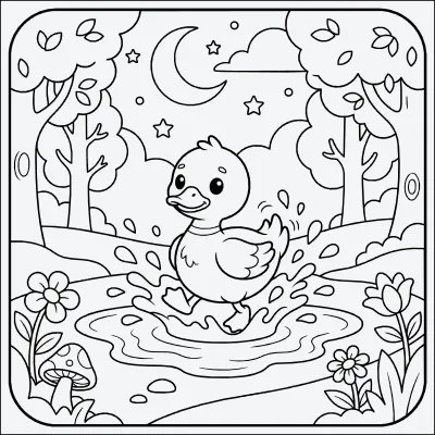 pato para colorear