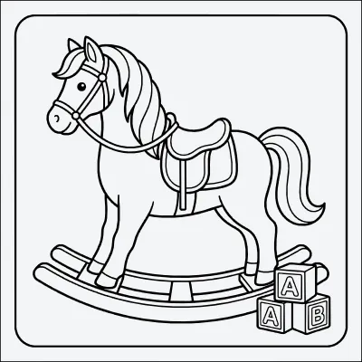 caballito para colorear