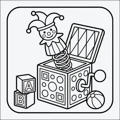 caja sorpresa para colorear