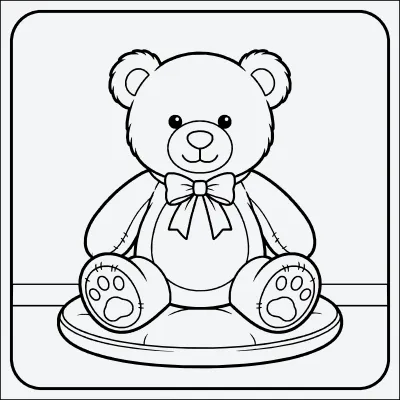 osito teddy para colorear