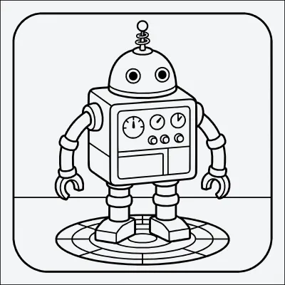 robot para colorear