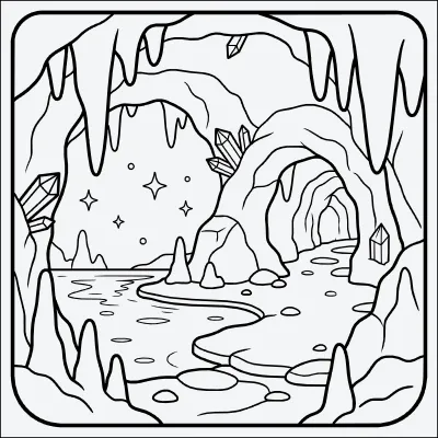 cuevas para colorear