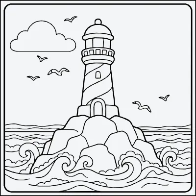 faro para colorear