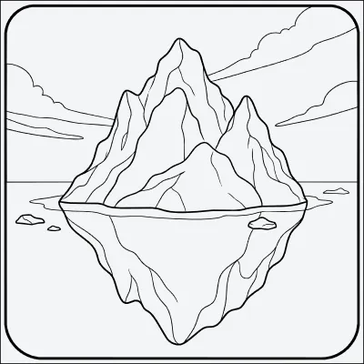iceberg para colorear