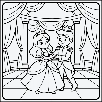 baile real para colorear