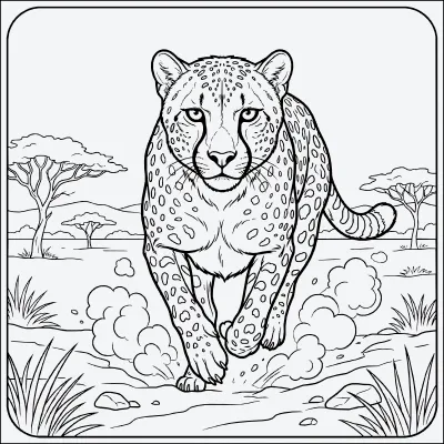 guepardo para colorear