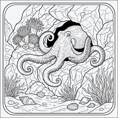 pulpo para colorear