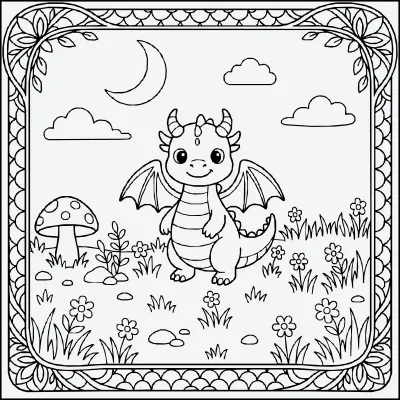Dragón para colorear