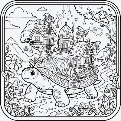 tortuga magica para colorear