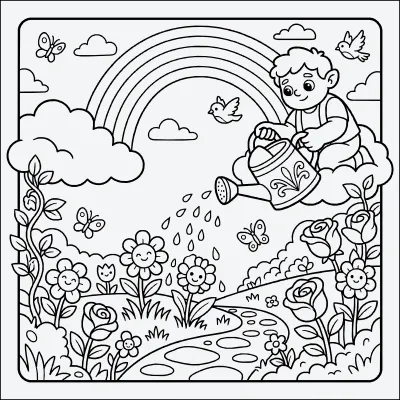 gigante del jardín para colorear