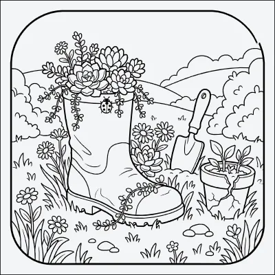 jardin BOTAnico para colorear