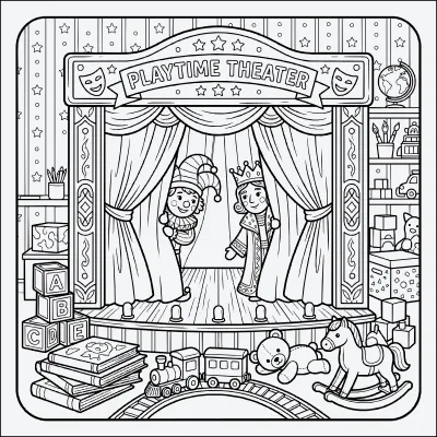 marionetas para colorear