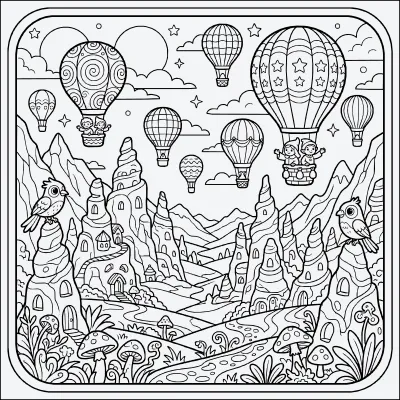 festival de globos para colorear