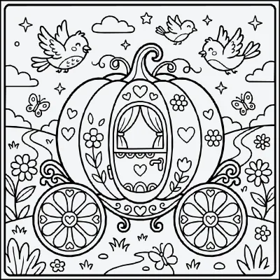carruaje para colorear