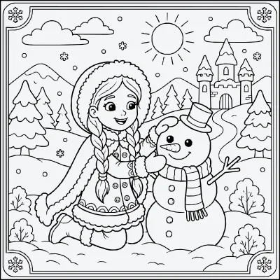 elsa para colorear