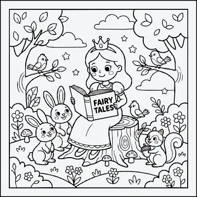 princesa encantadora para colorear