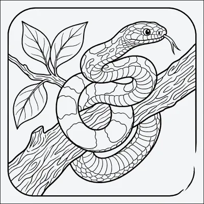 serpiente para colorear