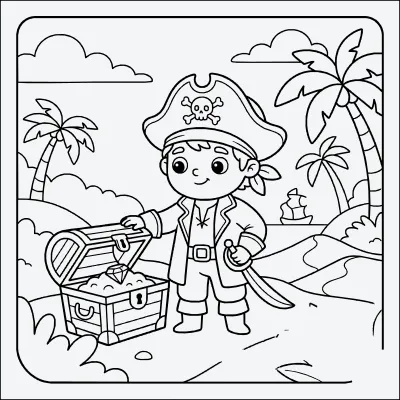 pirata para colorear