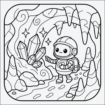 robot explorador para colorear
