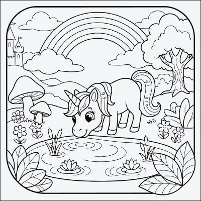 unicornio para colorear