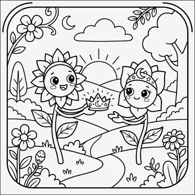 jardin real para colorear