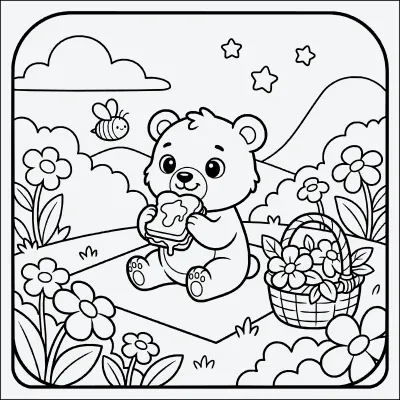 osito para colorear