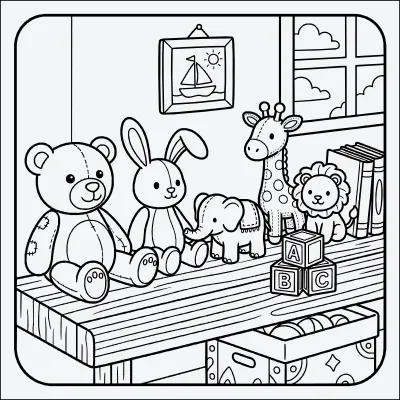 peluches para colorear