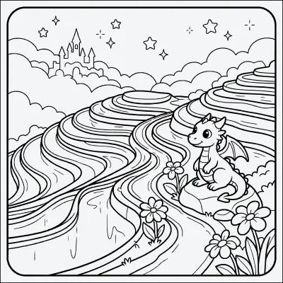 cima glacial para colorear