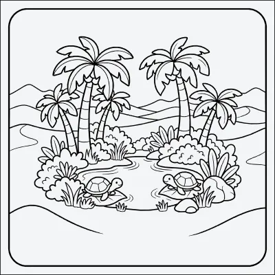 oasis para colorear